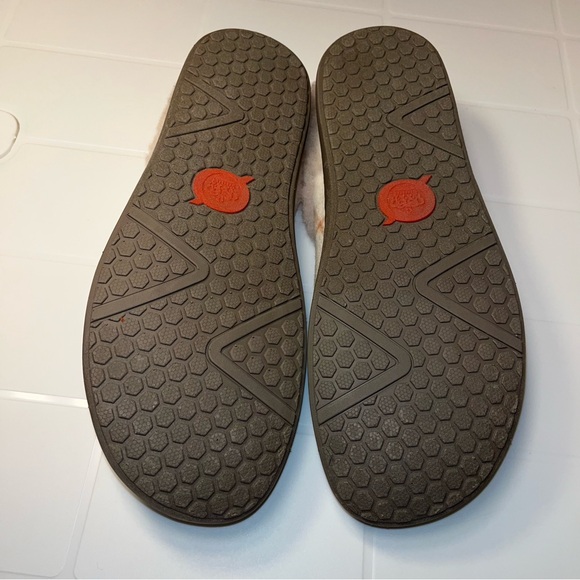 Born Womens Size 10 Ali Winter White Plaid Wool Slip On Slippers Shoes - Picture 4 of 4